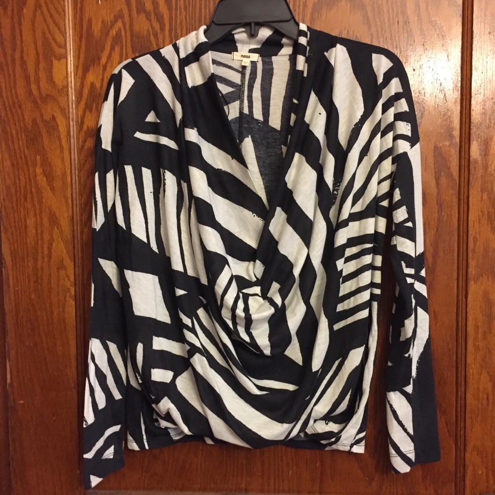 Cowl neck printed top
